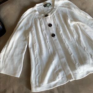 White cardigan